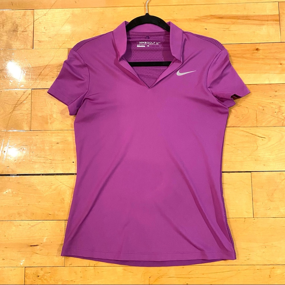 Nike Mesh Back Mock Collar Golf Shirt